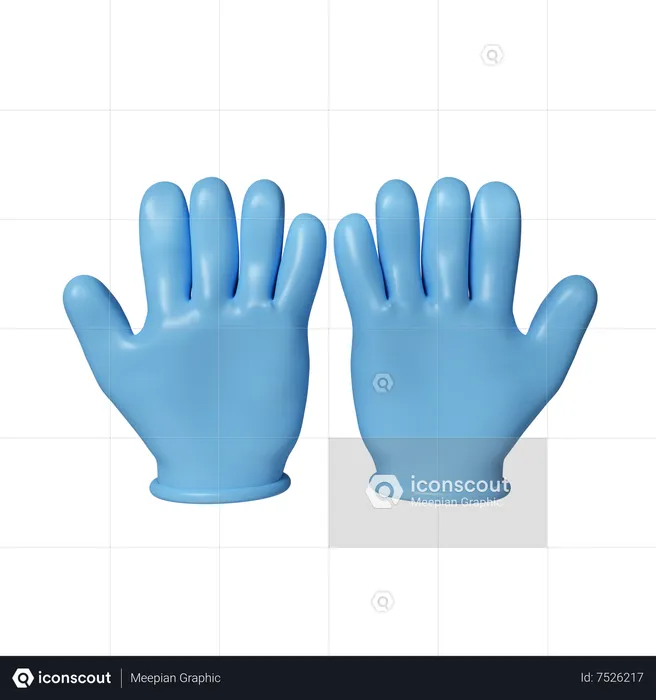 Latex Gloves  3D Icon