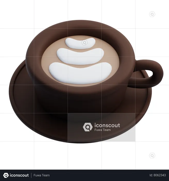 Latte Art  3D Icon