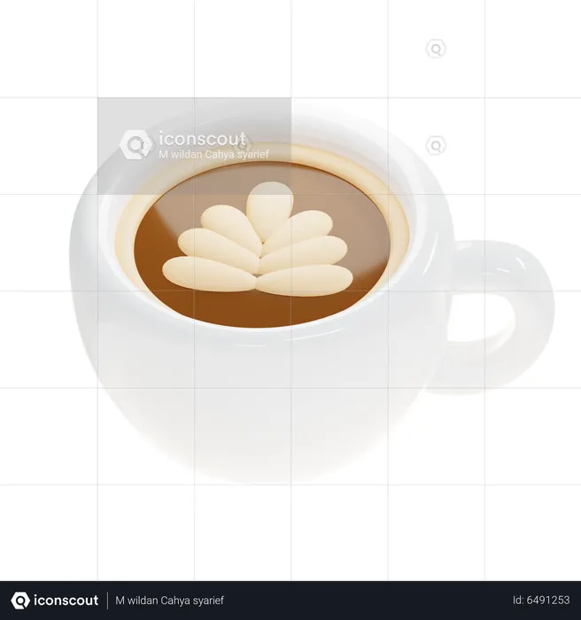 Latte Art  3D Icon