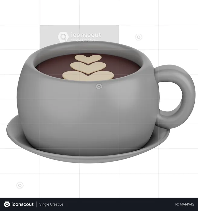 Latte Coffee  3D Icon