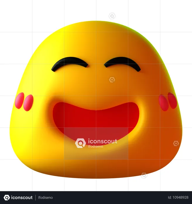 Laugh Emoji 3D Icon