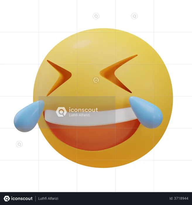 Laugh Emoji 3D Illustration