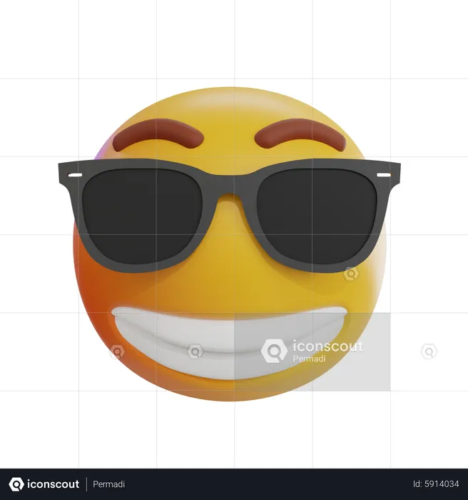 Laugh Cool Emoji Emoji 3D Icon