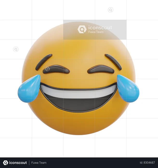 Laugh Face With Tears Of Joy Emoji 3D Icon