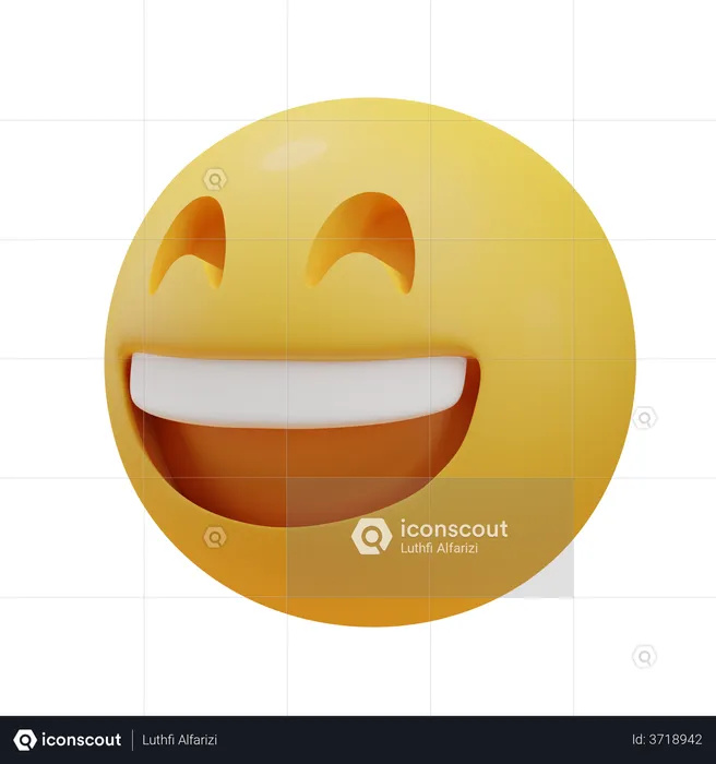Laughing Emoji 3D Illustration