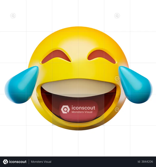 Laughing Emoji 3D Illustration