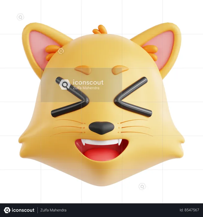 Laughing Cat  3D Icon