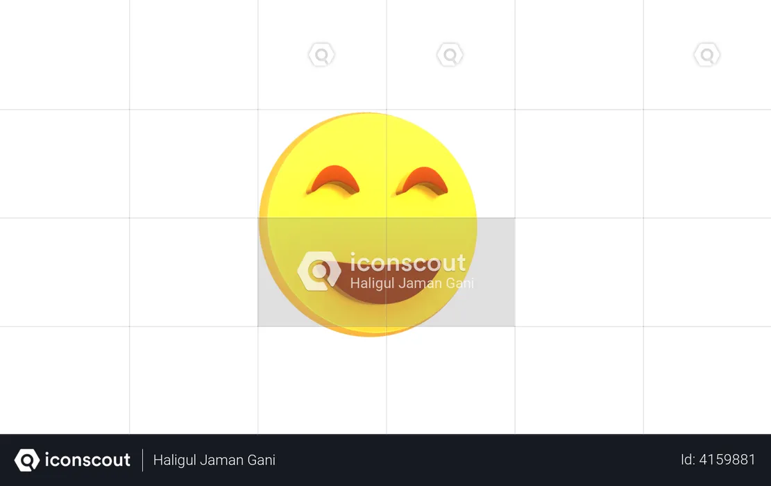 Laughing Emoji Emoji 3D Illustration
