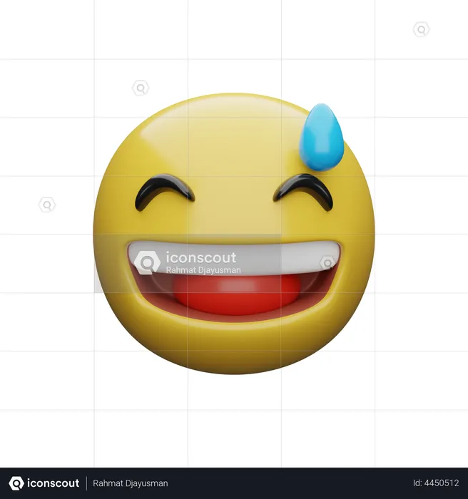 Laughing Expression Emoji 3D Illustration