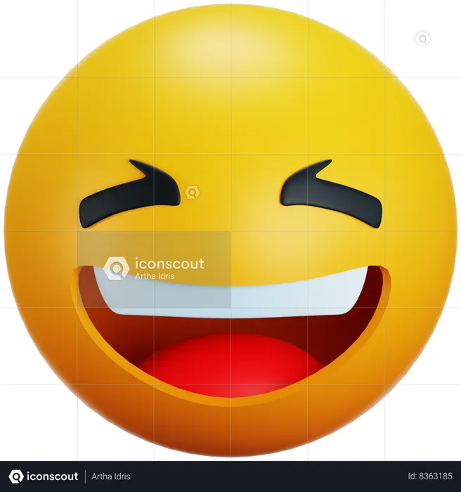 Laughing Face Emoji 3D Icon