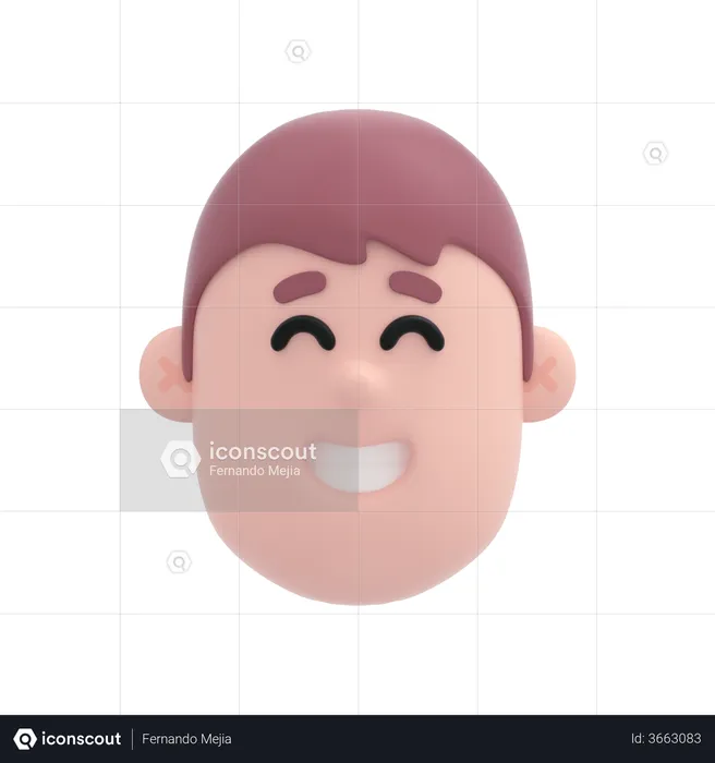 Laughing Face Emoji 3D Illustration
