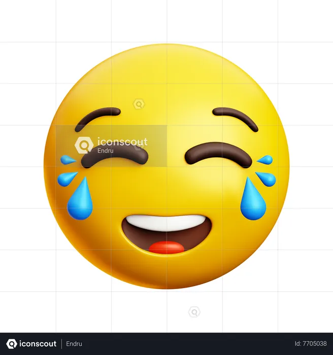 Laughing Face With Tears Emoji 3D Icon