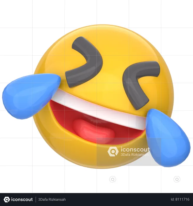 Joyful Emoji 3D Icon download in PNG, OBJ or Blend format