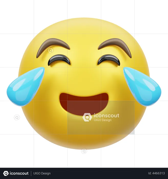 Laughing With Tears Emoji 3D Emoji