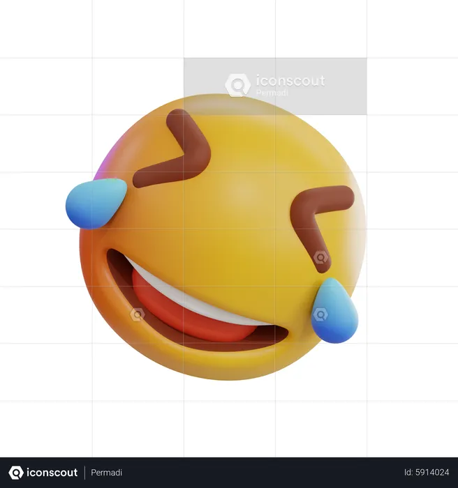 Laughing with Thears Emoji Emoji 3D Icon