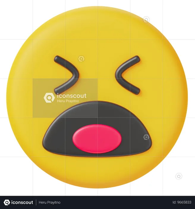 웃음 Emoji 3D Icon