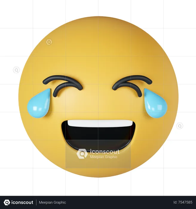 Laughter Emoji 3D Icon