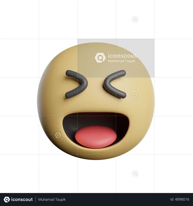 Laugter Emoji 3D Icon
