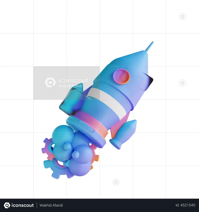 Launch  3D Illustration