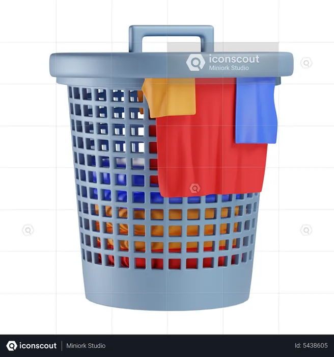 Laundry Bucket  3D Icon