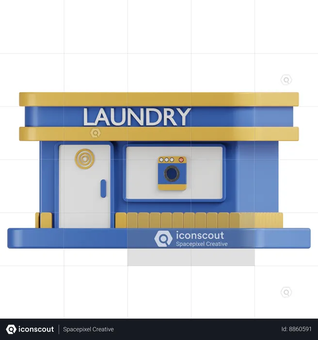 Laundry Shop  3D Icon