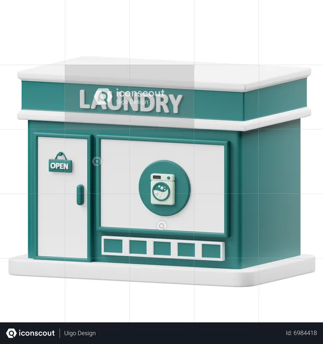Laundry Shop  3D Icon