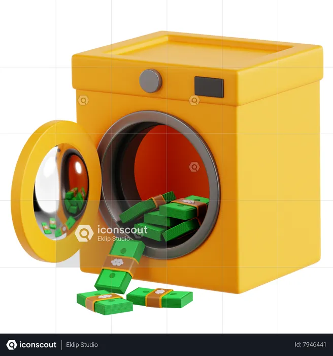 Lavado de dinero  3D Icon