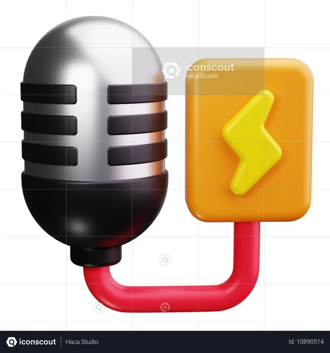 Microfone de lapela  3D Icon