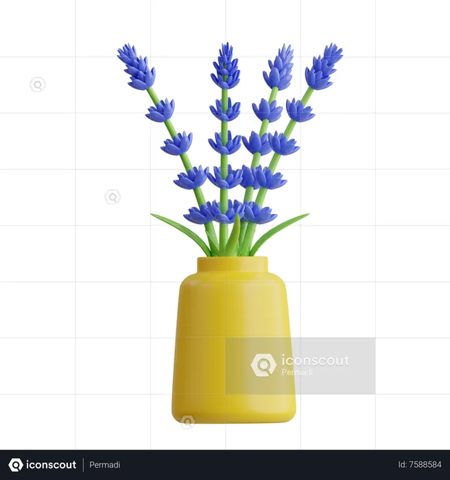 Lavender Pot  3D Icon