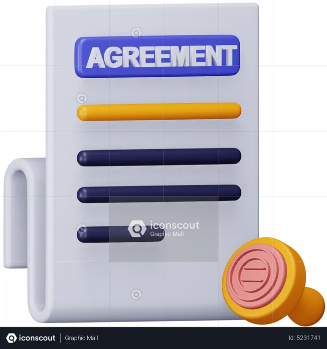 Law Agreement  3D Icon
