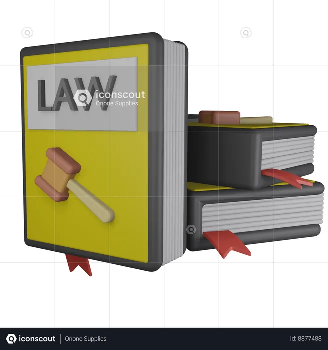 Law Books  3D Icon