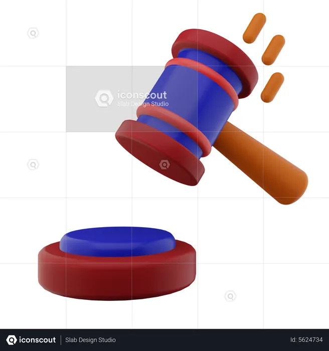 Law Hammer  3D Icon