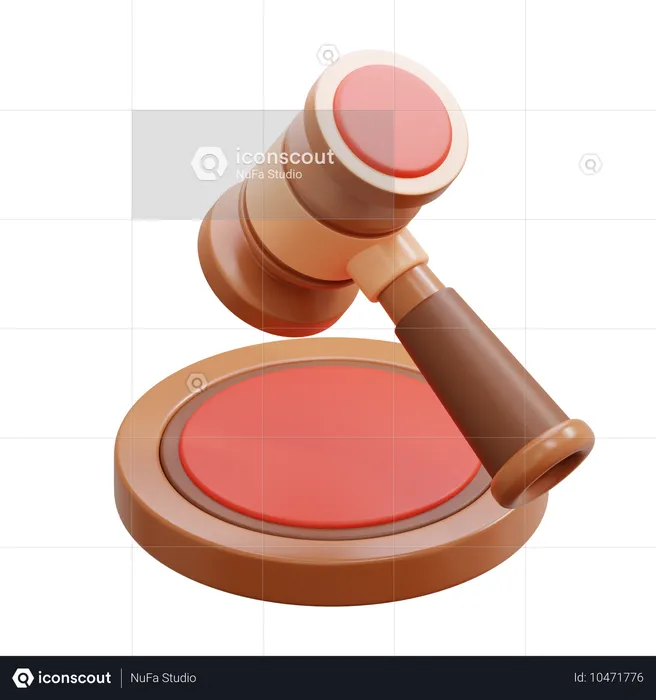 Law hammer  3D Icon