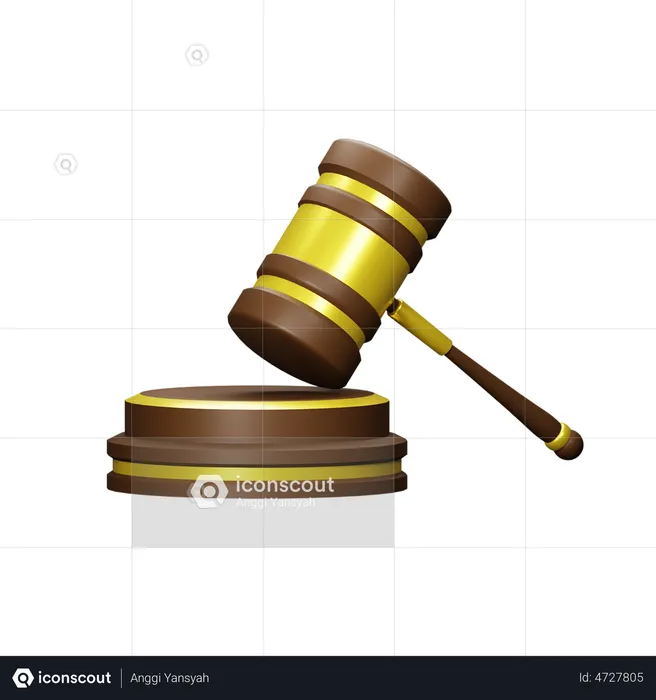 Law Hammer  3D Illustration