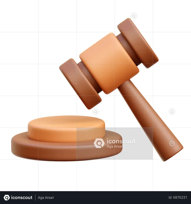 Law Hammer  3D Icon