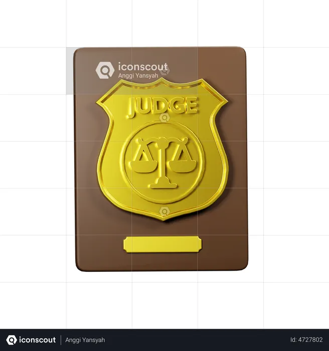 Law Judge Badge  3D Illustration