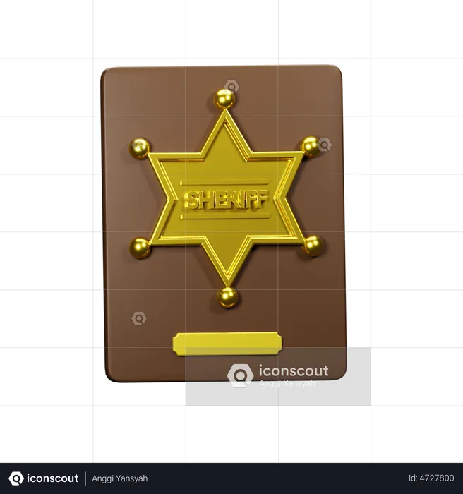 Law Sheriff  3D Illustration