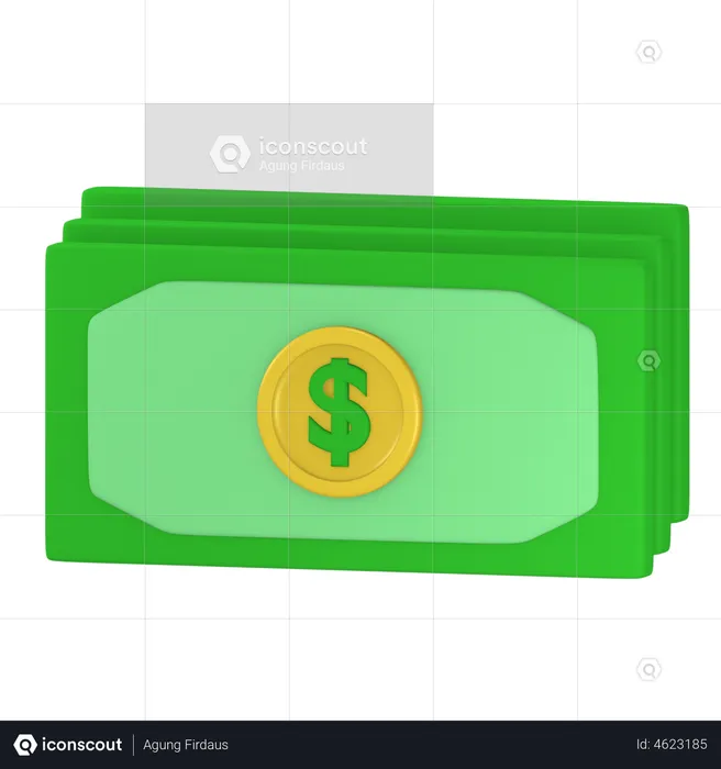 Layer money  3D Illustration