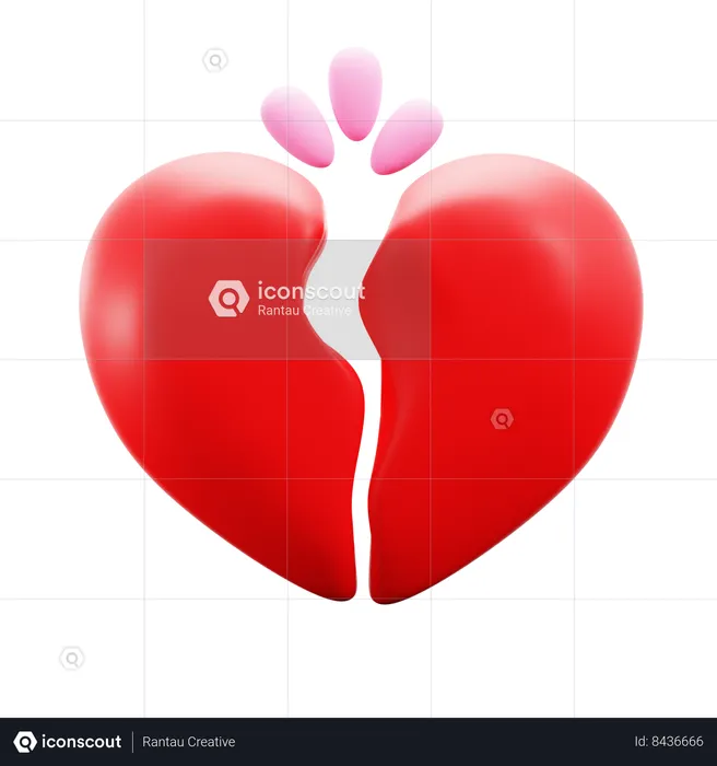 Coeur brisé  3D Icon