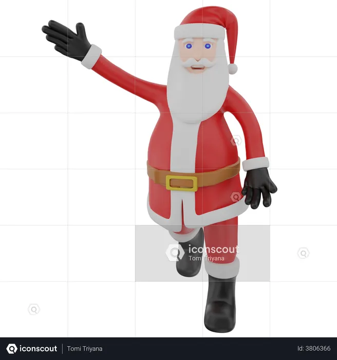 Pose de la main du père Noël  3D Illustration