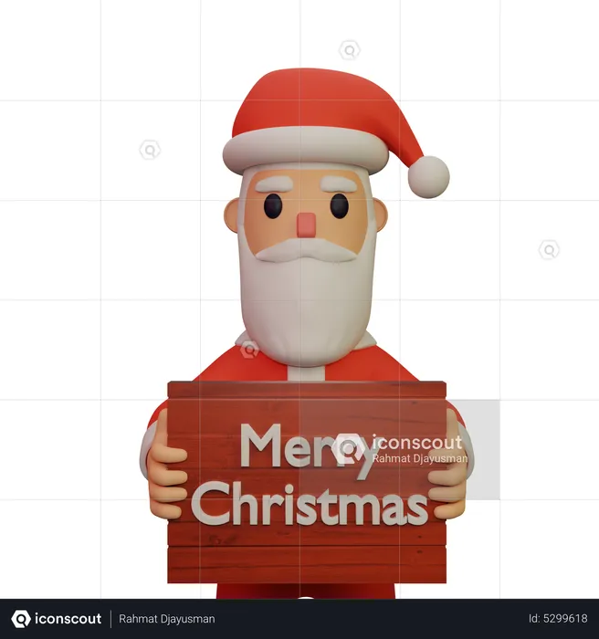 Père noël, tenue, joyeux noël, conseil  3D Illustration