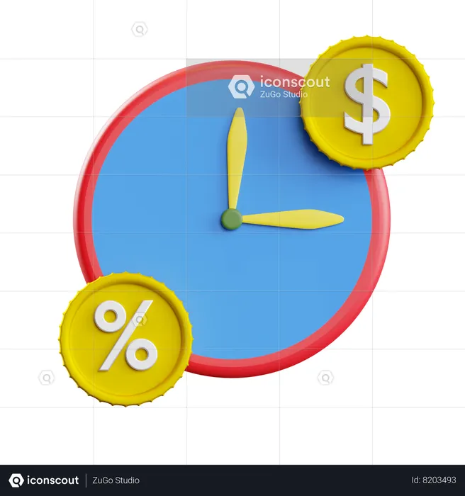 Le temps, c'est de l'argent  3D Icon