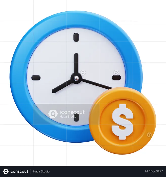 Le temps, c'est de l'argent  3D Icon