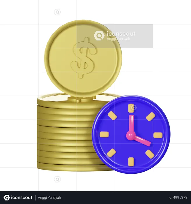 Le temps, c'est de l'argent  3D Icon