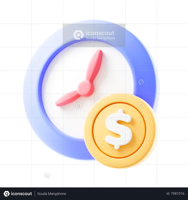 Le temps, c'est de l'argent  3D Icon