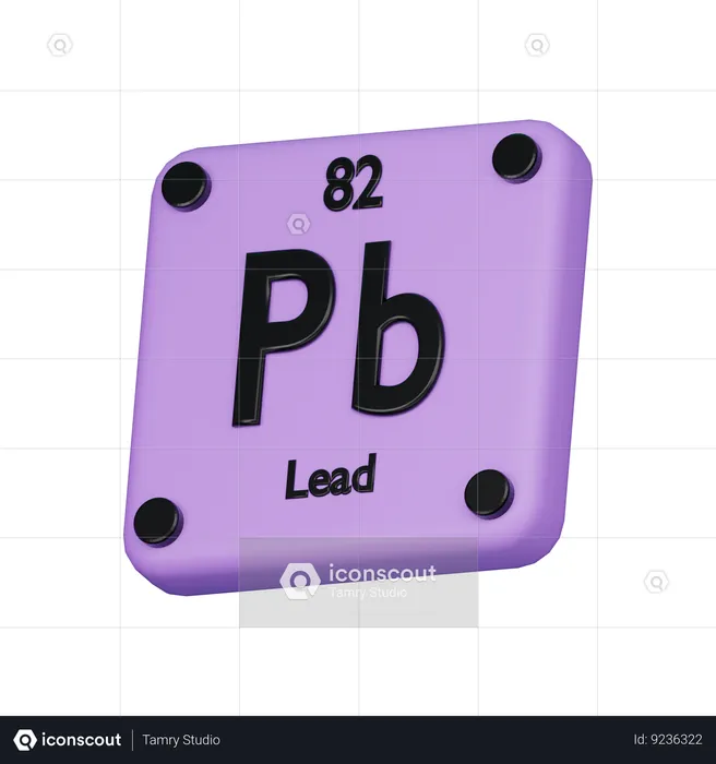 Lead  3D Icon