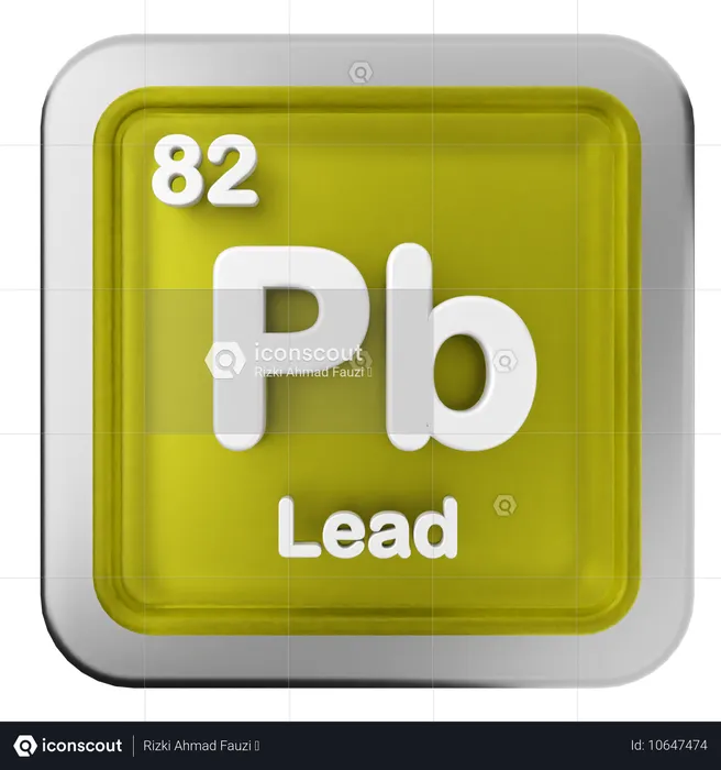 Lead Periodic Table  3D Icon