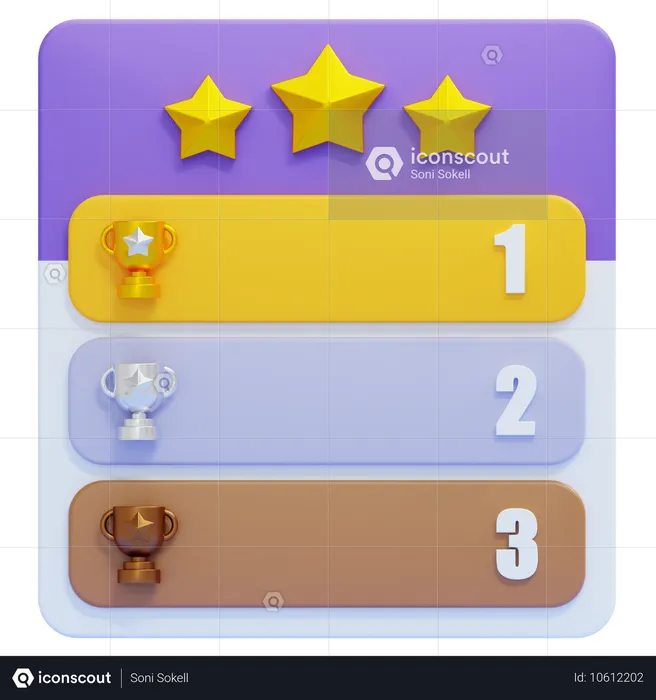 Leaderboard  3D Icon