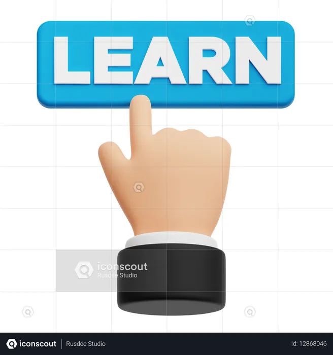 Learn Click Button  3D Icon