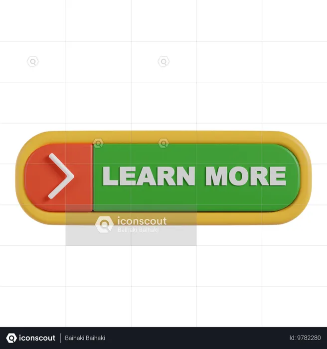 Learn More Button  3D Icon